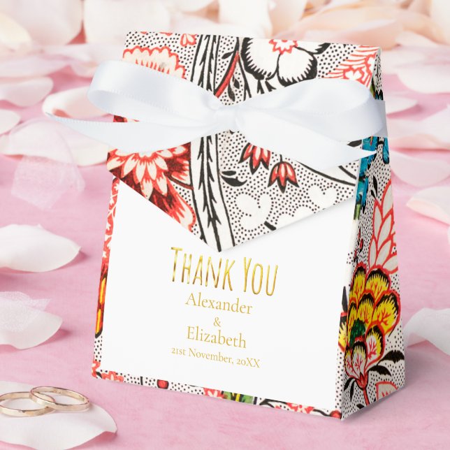 Caja Para Regalos Custom Thank You Nature in Bloom (Boda)