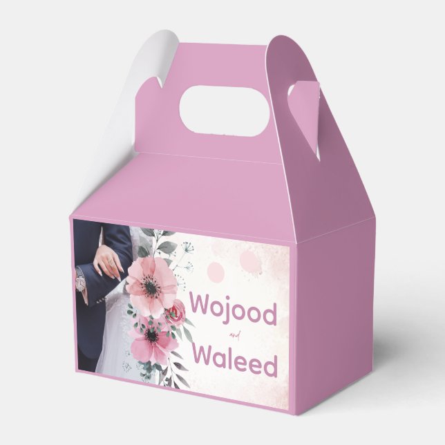 Caja Para Regalos Customizable Favor Box | Editable Text Design (Front Side)