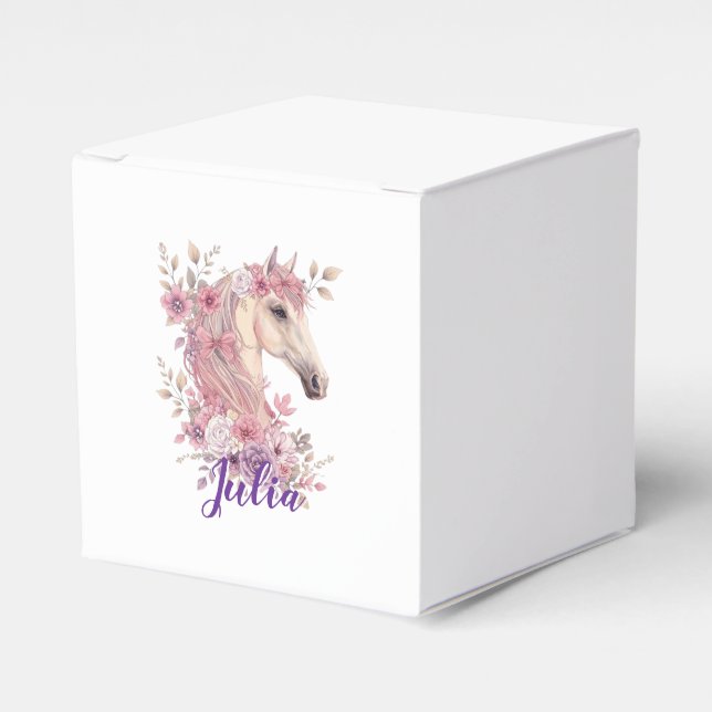 Caja Para Regalos Customizable Pretty Ponies and Petals (Costado Anverso)