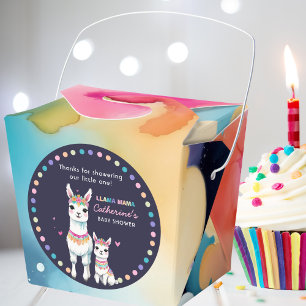 Caja Para Regalos Cuta acuarela llama a mamá Baby Shower mexicano