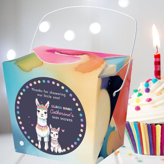 Caja Para Regalos Cuta acuarela llama a mamá Baby Shower mexicano (Subido por el creador)
