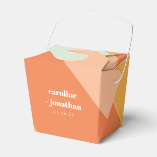 Caja Para Regalos Cuta de casamiento personalizada de arte geométric