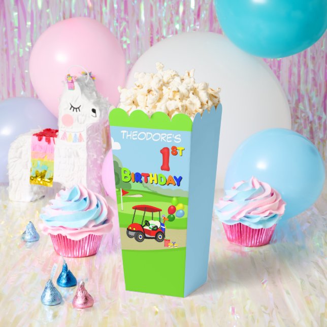 Caja Para Regalos Cute 1.ᵉʳ Carro de Golf Rojo (Fiesta)