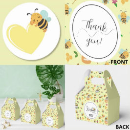 Caja Para Regalos Cute abejorro amarillo patrón de tarro miel Gracia