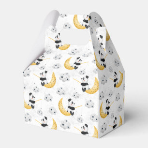 Caja Para Regalos Cute acuarela Pescador Panda Patrón Cumpleaños