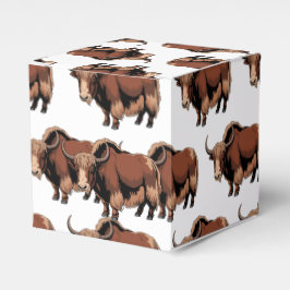 Caja Para Regalos Cute & adorable brown Yak