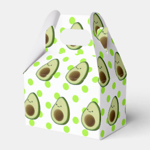 Caja Para Regalos Cute aguacate dibujando puntos de polka verde