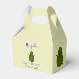 Caja Para Regalos Cute aguacate salto cuerda personalizado ilustraci