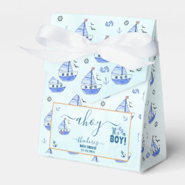 Caja Para Regalos Cute Ahoy es un joven barco náutico Baby Shower