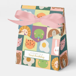 Caja Para Regalos Cute Animales Primer Favor de Cumpleaños Box