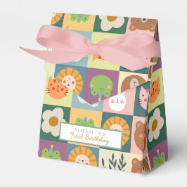 Caja Para Regalos Cute Animales Primer Favor de Cumpleaños Box
