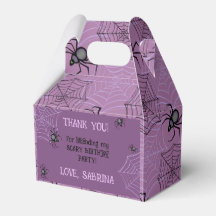 Cute Araña Rosa Halloween Cumpleaños Favor Box