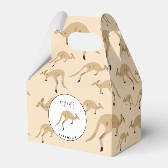 Caja Para Regalos Cute Australian Kangaroo Pattern Kids Cumpleaños (Front Side)