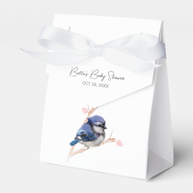 Caja Para Regalos Cute Baby Blue Jay Baby Shower (Front Side)