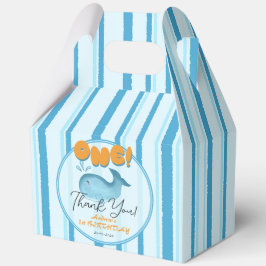 Caja Para Regalos Cute Baby Blue Whale 1st Birthday