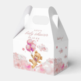 Caja Para Regalos Cute Bearly Wait rosa baby shower niña