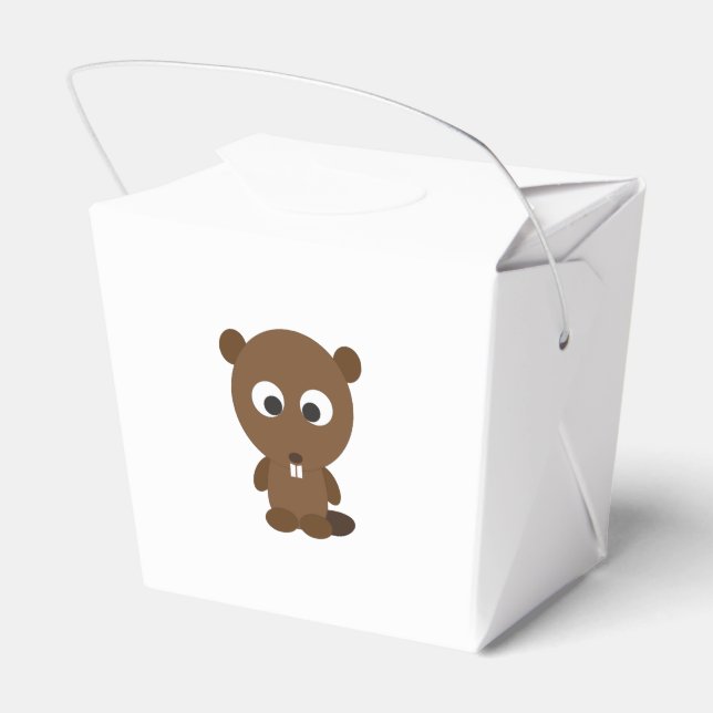 Caja Para Regalos Cute Beaver (Reverso)
