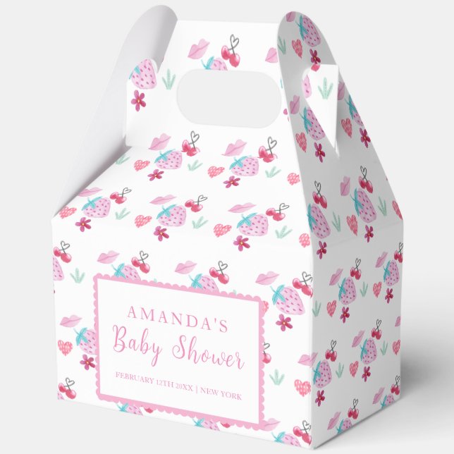 Caja Para Regalos Cute Berry Sweet SValentine Baby Shower (Reverso )