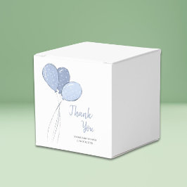 Caja Para Regalos Cute Blue Balloons Baby Shower Gracias