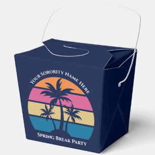Caja Para Regalos Cute Blue Beach Party Palmeras Fortuna