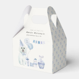 Caja Para Regalos Cute Blue Boys Fiesta Puppy Dog Cualquier Edad Cum