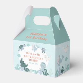 Caja Para Regalos Cute Blue Boys Under Sea Watercolor Birthday