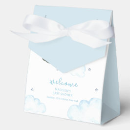 Caja Para Regalos Cute Blue Elephant Helicopter Baby Shower Welcome