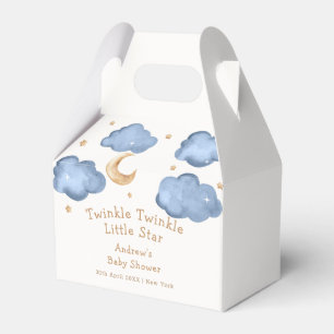 Caja Para Regalos Cute Blue Moon Stars Twinkle Twinkle Baby Shower