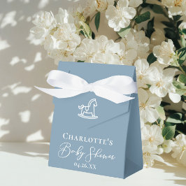Caja Para Regalos Cute Blue Rocking Horse Baby Shower