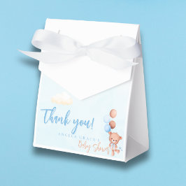 Caja Para Regalos Cute Blue Teddy Bear Baby Shower