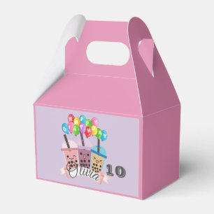 Caja Para Regalos Cute Boba Tea Cumpleaños Fiesta Favor Box