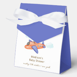 Caja Para Regalos Cute Boy Minimal Aviator Airplane Toy Baby Shower 