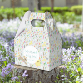 Caja Para Regalos Cute Bunnies de Pascua Tulipanes de primavera Flor