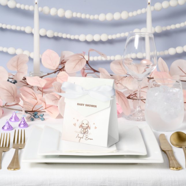 Caja Para Regalos Cute bunny baby shower  (Boda)