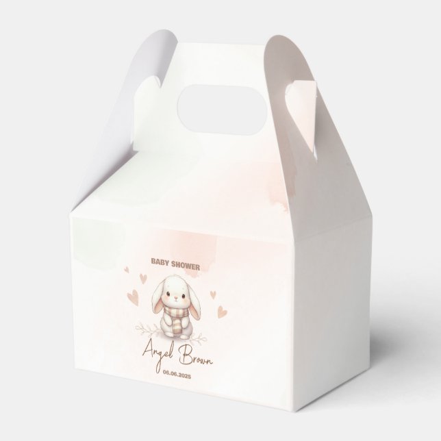 Caja Para Regalos Cute Bunny Baby Shower  (Front Side)