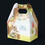 Caja Para Regalos Cute Bunny Birthday Favor Box<br><div class="desc">Celebrate your child's birthday with this cute bunny birthday favor box. Your guests will love this design which features a baby bunny sitting under a tree,  opening up a birthday present. . You can personalize with a name and the party date.</div>