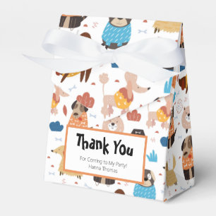 Caja Para Regalos Cute Cartoon Dog Tema fiesta de cumpleaños