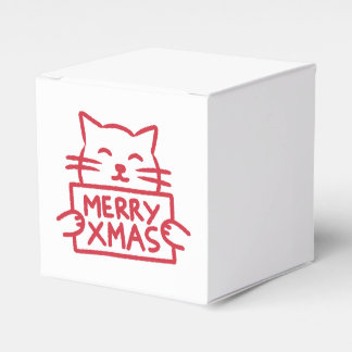 Caja Para Regalos Cute Cat Merry Xmas Favor Box