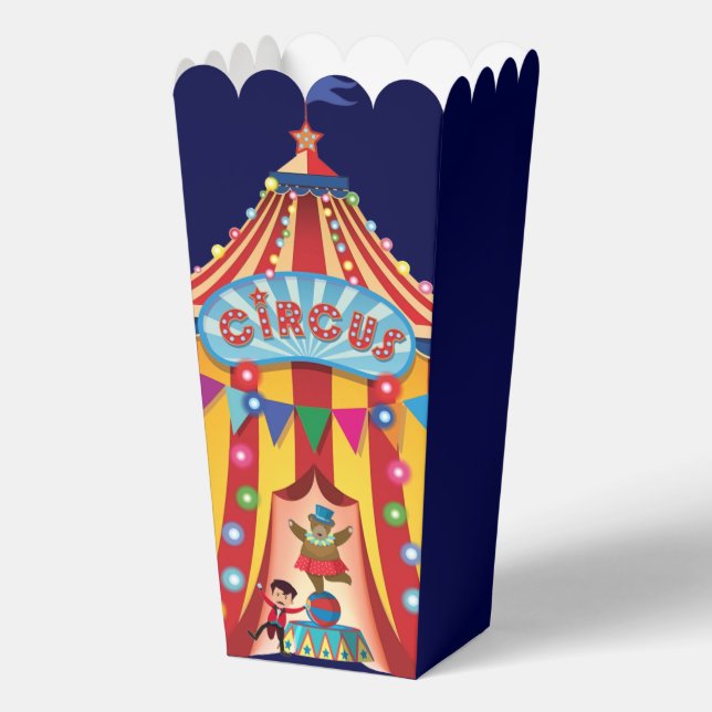 Caja Para Regalos Cute Circus fiesta popcorn (Anverso)