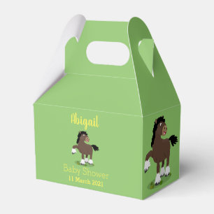 Caja Para Regalos Cute Clydesdale personalizado de caballo ilustraci