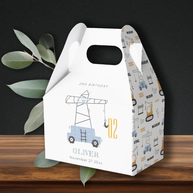 Caja Para Regalos Cute Construcción Niños De La Crana Cualquier Cump (Subido por el creador)