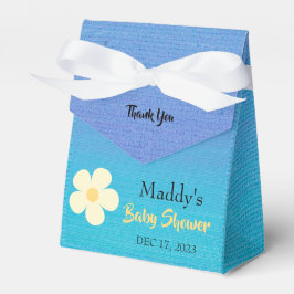 Caja Para Regalos Cute Daisy Turquoise Gracias Baby Shower
