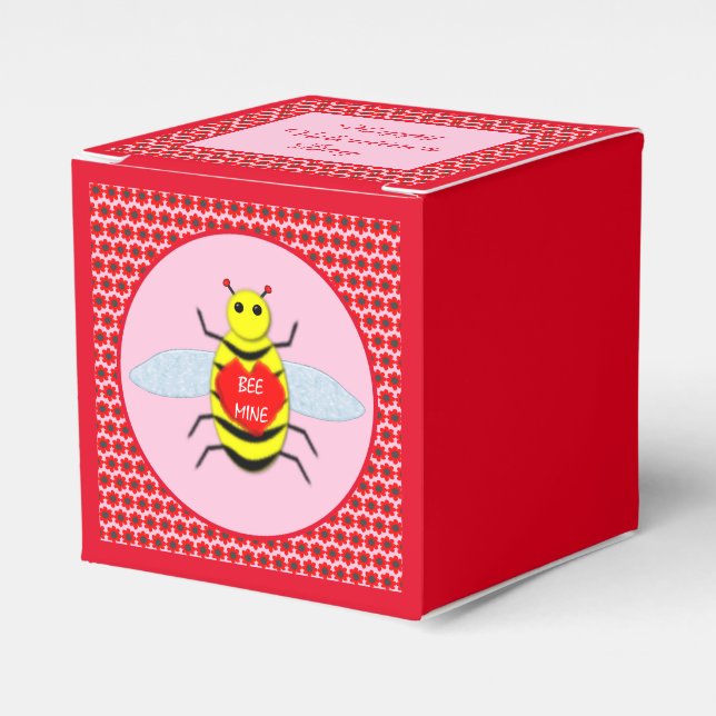 Caja Para Regalos Cute Día de San Valentín Bee (Costado Anverso)