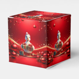 Caja Para Regalos Cute Duck Christmas Holiday Favor Box