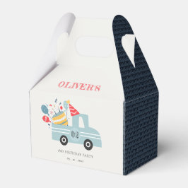 Caja Para Regalos Cute Dusky Azul Cualquier Edad Camión De Pastel De