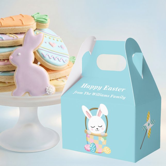 Caja Para Regalos Cute Easter Bunny Baby Blue Customized Party (Subido por el creador)