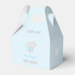 Caja Para Regalos Cute Elephant Baby Shower Blue FavBox
