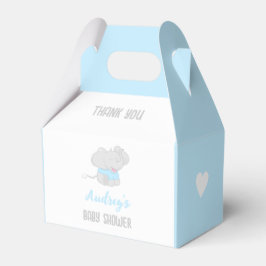 Caja Para Regalos Cute Elephant Baby Shower Blue FavBox