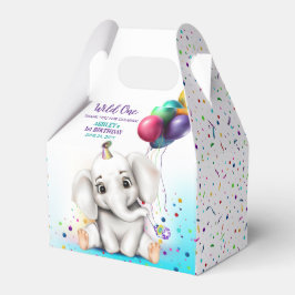 Caja Para Regalos Cute Elephant Birthday Party