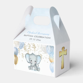 Caja Para Regalos Cute Elephant Boys Balloon Baptism Favbox